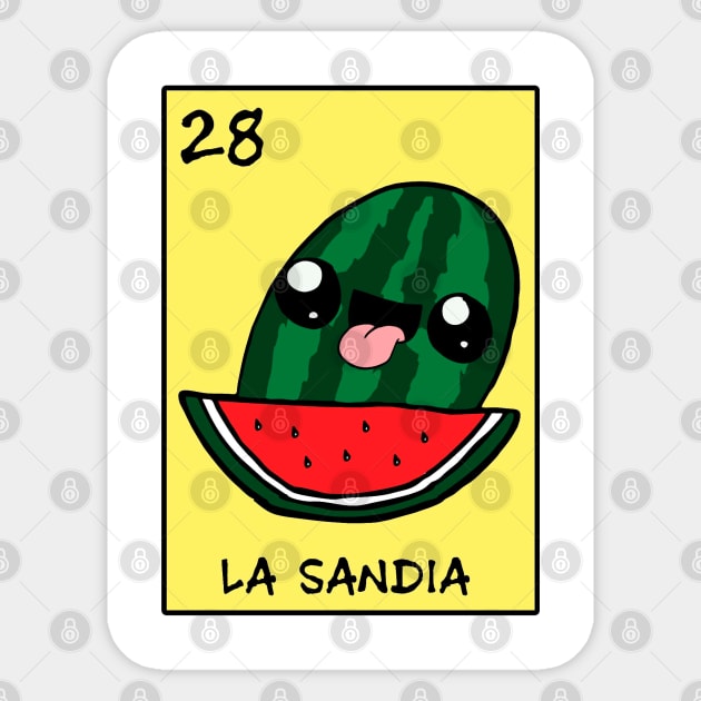 la sandia Sticker by loteriaeldiablito